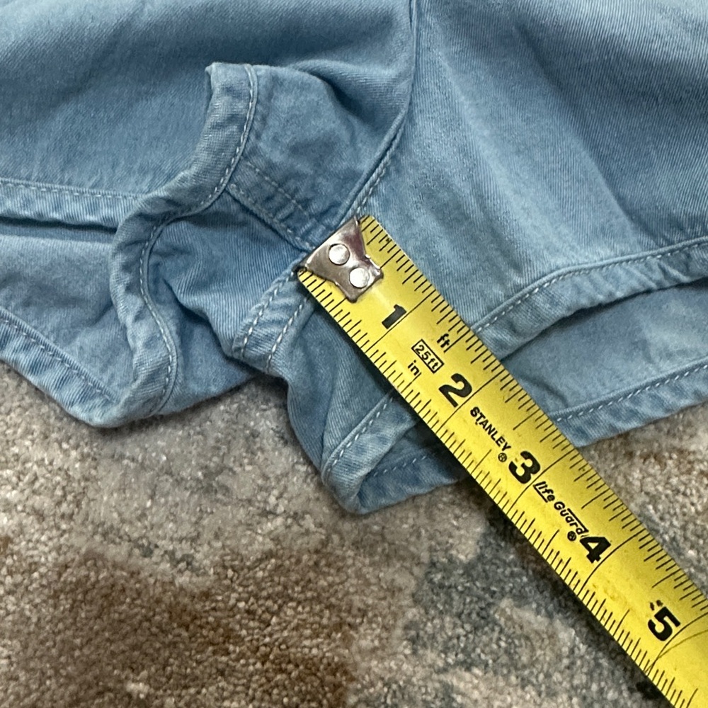 Roxy Light Blue Jean Shorts with Drawstring and elaastic. - Picture 3 of 5